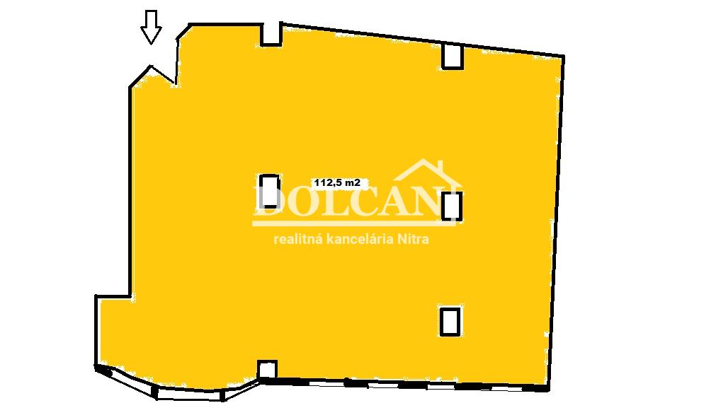 Obchodno-kancelársky priestor 112 m2 na pešej zóne, Nitra