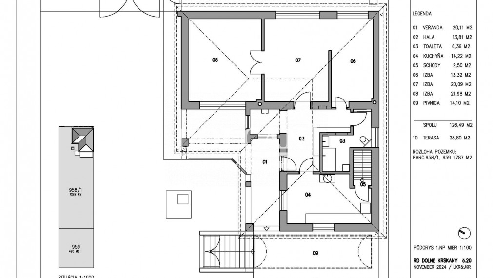 Rodinný dom s veľkým pozemkom Nitra, Dolné Krškany