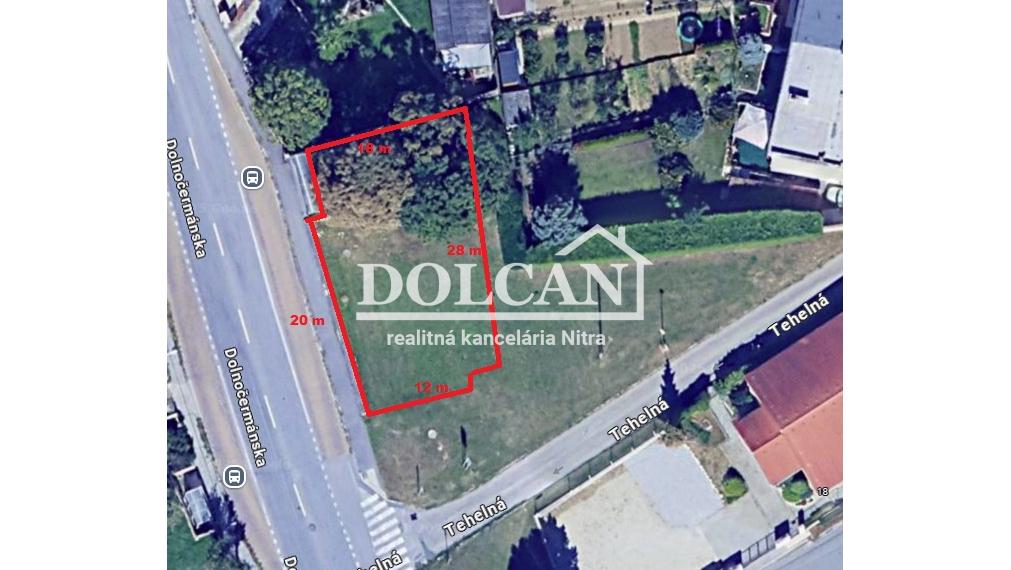 Na predaj pozemok určený na výstavbu polyfunkčnej budovy Nitra, Čermáň