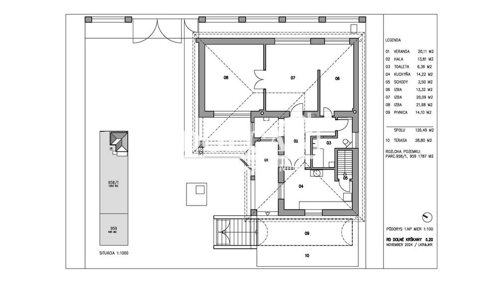 Rodinný dom s veľkým pozemkom Nitra, Dolné Krškany